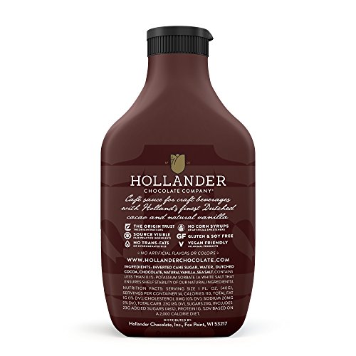 Hollander Dutched Chocolate Café Sauce | 14 fl. Oz. Squeeze Bottle