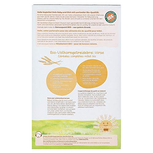 Holle Dem Organic Hirse Millet 4Th Month Onwards 250G