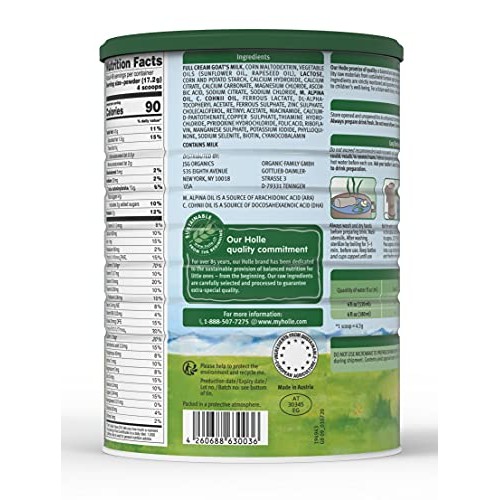 Holle Stage 3: Goat Milk Formula, 28 Oz