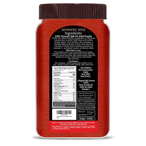 Arbol Powder-16Oz 1Lbs,Chile De Arbol Powder, S17 Chili Powder