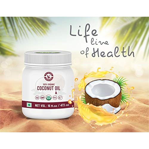 Organic Coconut Oil 16 Fl Oz/ 473 Ml, 100% Pure &Amp; Natural, Usd