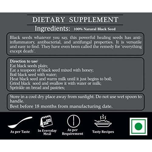 Black Cumin Seed 1Lb 16 Oz, Nigella Sativa Seed, 100% Clean, N