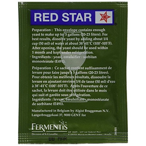 Red Star Cote Des Blancs Wine Yeast, 5 Gram - 10-Pack