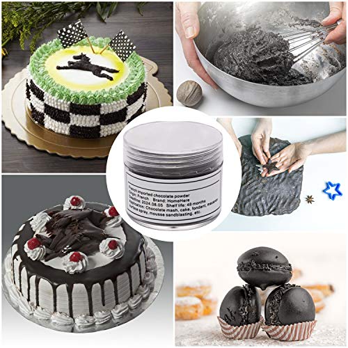 Homehere Black Luster Dust Edible Cake Blackdust, 7G Black