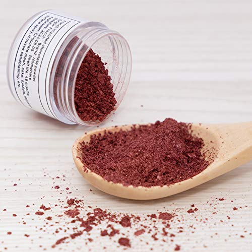 Homehere Burgundy Luster Dust Edible Cake Wine Red Dust, 7G Bur