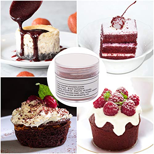 Homehere Burgundy Luster Dust Edible Cake Wine Red Dust, 7G Bur