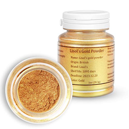 Homehere Gold Luster Dust Edible Cake Gold Dust, 1Oz