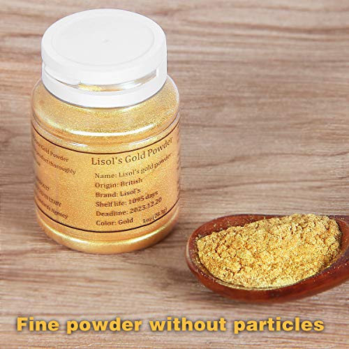 Homehere Gold Luster Dust Edible Cake Gold Dust, 1Oz