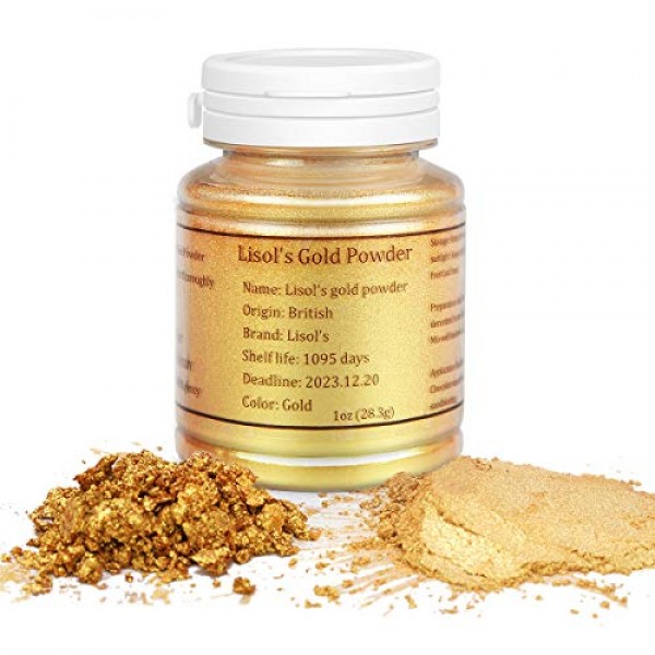 Homehere Gold Luster Dust Edible Cake Gold Dust, 1Oz