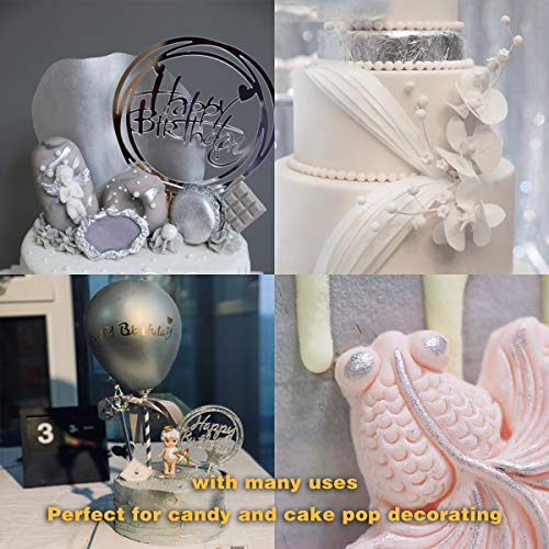 Homehere Silver Luster Dust Edible Cake Silver Dust 7G Silver