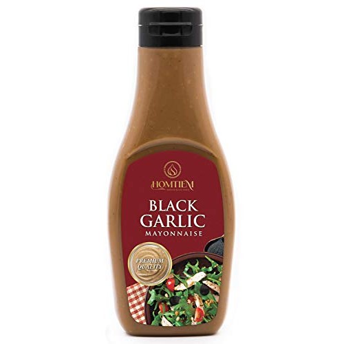 Homtiem Black Garlic Mayonnaise 7.04 Oz 200G, Squeeze Bottle,