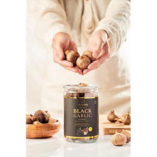 Homtiem Black Garlic 8.82 Oz 250G., Whole Black Garlic Ferment
