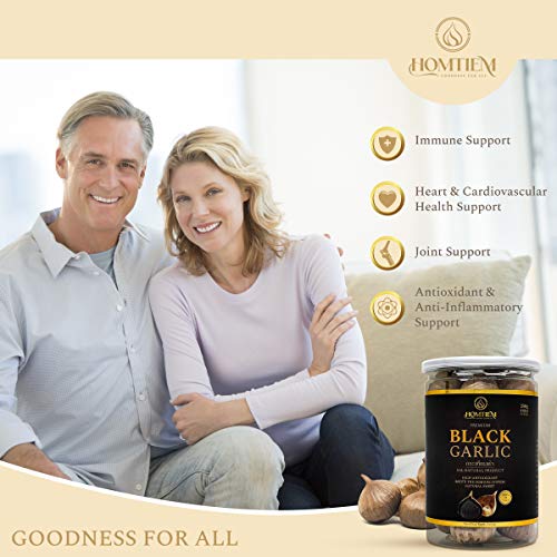 Homtiem Black Garlic 8.82 Oz 250G., Whole Black Garlic Ferment