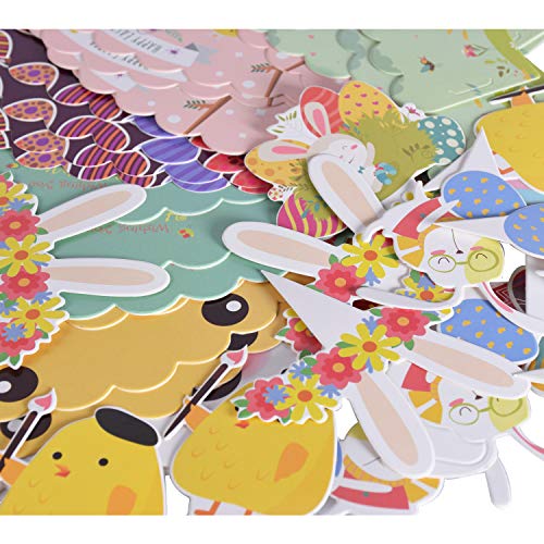 Easter Cupcake Wrappers Toppers Liners Decorations Kit Bunny Pap