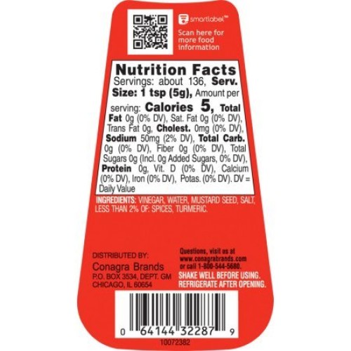 Spicy Brown Mustard, 24 oz,pack of 2 perfect for spreading on sa...