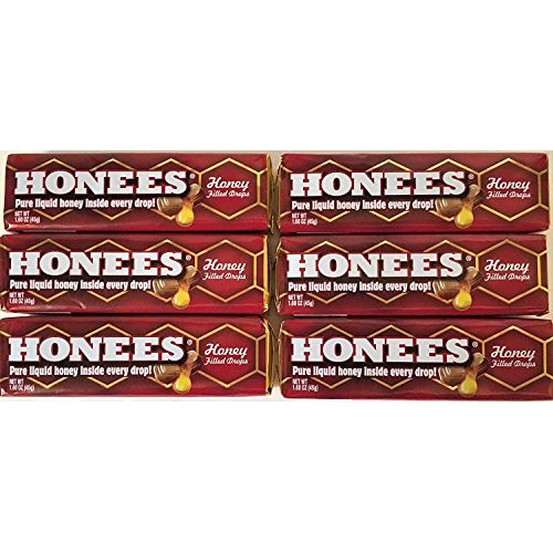 Honees All Natural Honey Filled Drops 9 Count Pack Of 6