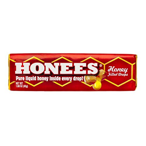 Honees Honey Filled Cough Drops - 1.6Oz Bar, Pack Of 24 Menthol-