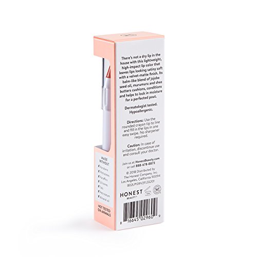 Honest Beauty Lip Crayon-Demi-Matte, Marsala | Lightweight, High