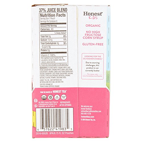 Honest Kids, Organic Appley Ever After Juice Drink, 6.75 Fl Oz