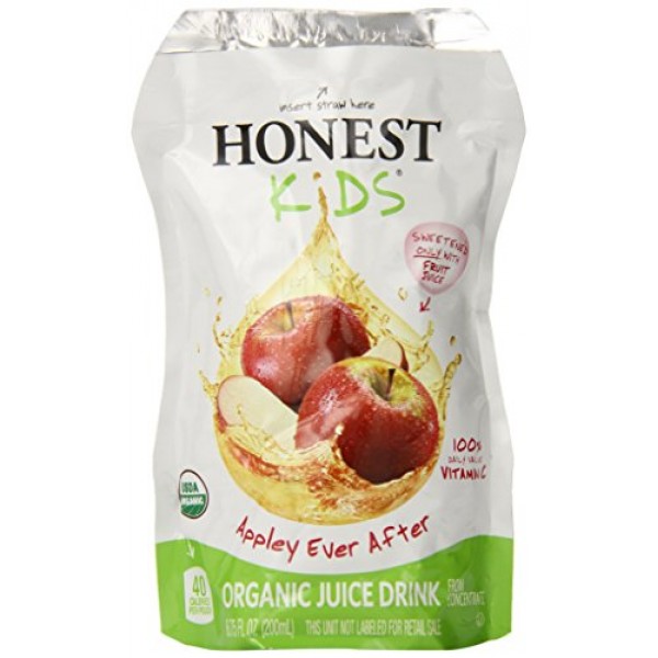 Honest Kids, Organic Appley Ever After Juice Drink, 6.75 Fl Oz ...