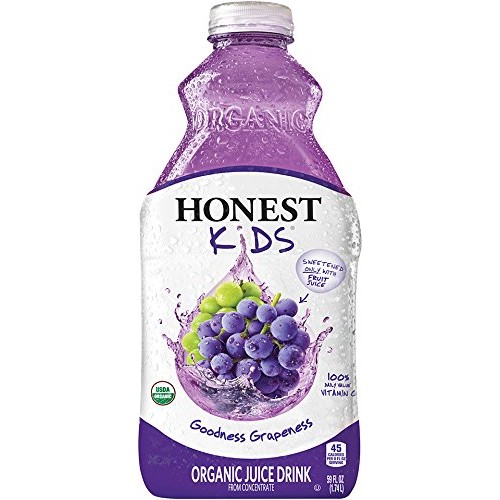 Honest Kids Goodness Grapeness, Organic Fruit Juice Drink, 59 Fl