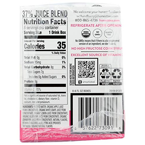 Honest Kids Berry Good Lemonade, 6 Fl Oz Pack Of 8