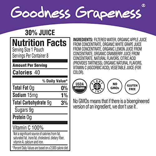 Honest Kids, Goodness Grapeness Grape Fruit Juice, 6.75 Fl Oz P