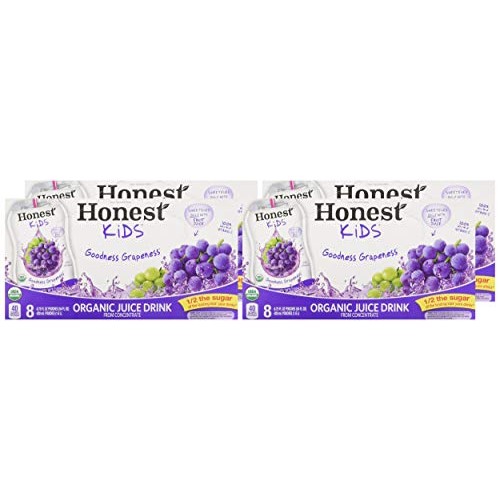 Honest Kids Goodness Grapeness, Grape Organic Fruit Juice Drink,...