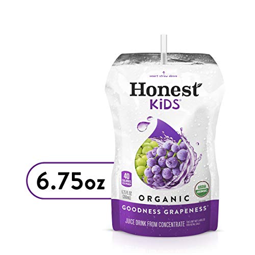 Honest Kids Goodness Grapeness, Grape Organic Fruit Juice Drink,...