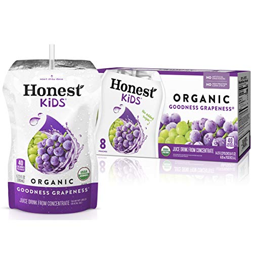 Honest Kids Goodness Grapeness, Grape Organic Fruit Juice Drink,...