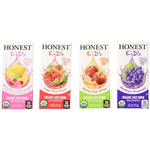 Honest Kids Organic Fruit Juice Drink Boxes, Assorted Flavors, 3