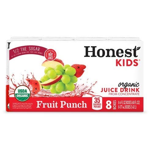 Honest Kids Organic Fruit Punch Juice Drink - 8Pk/6 Fl Oz Boxes