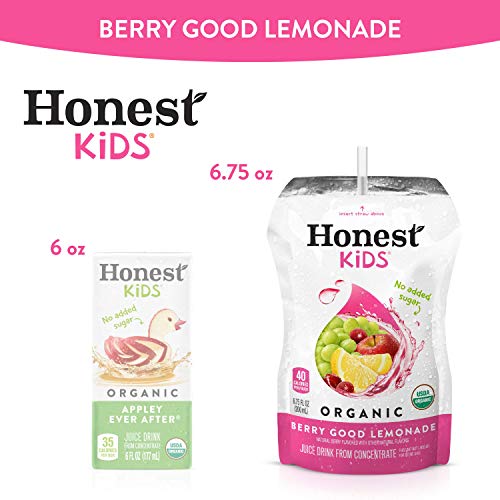 Honest Kids Organic Juice Drink, Berry Berry Good Lemonade, 6.75