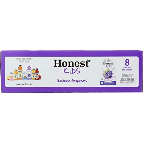 Honest Kids, Beverage Kids Good Grapeness Organic, 6.75 Fl Oz, 8