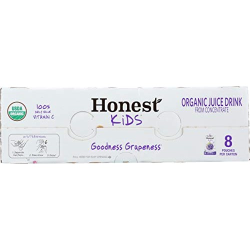 Honest Kids, Beverage Kids Good Grapeness Organic, 6.75 Fl Oz, 8