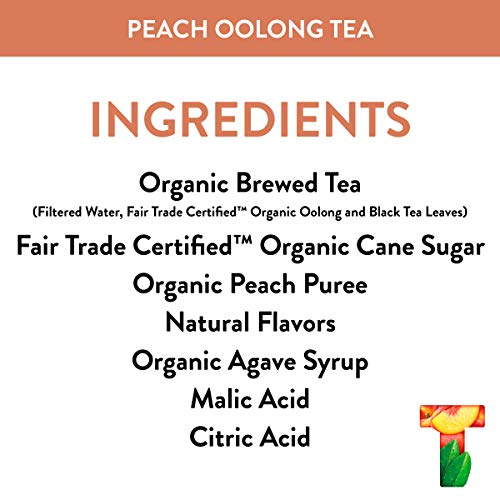Honest Tea Organic Fair Trade Tea Peach Oolong, 202.8 Fl Oz Pac