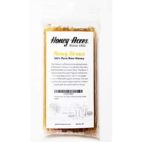 Honey Acres 50Ct Raw Unfiltered Honey Straws