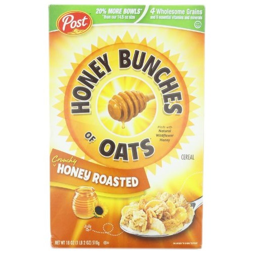 Honey Bunches Of Oats Honey Roasted, 18-Ounce Boxes Pack Of 5
