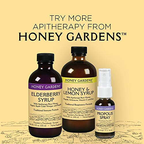 Honey Gardens Wild Cherry Bark Syrup With Apitherapy Raw Honey,