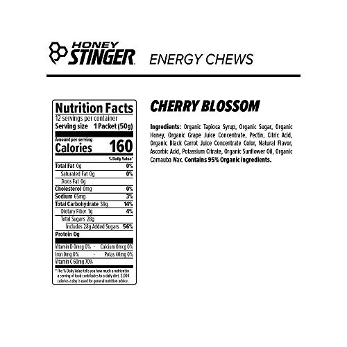 Honey Stinger Organic Energy Chews, Sports Nutrition, Cherry Blo