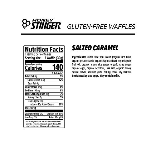 Honey Stinger Organic Gluten Free Waffle, Salted Caramel, Sports