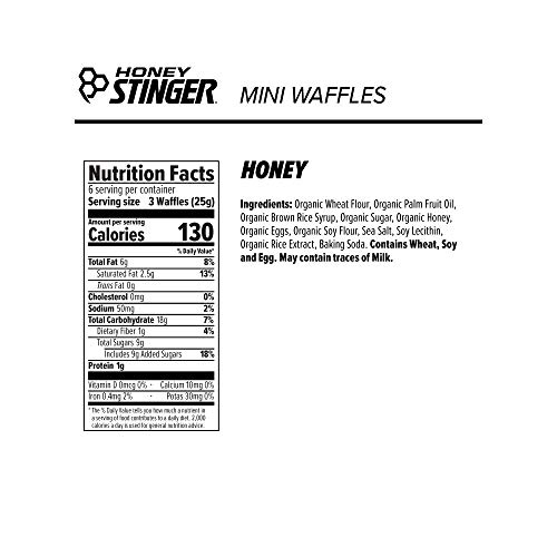 Honey Stinger Organic Mini Waffles, Sports Nutrition, Pack Of 1