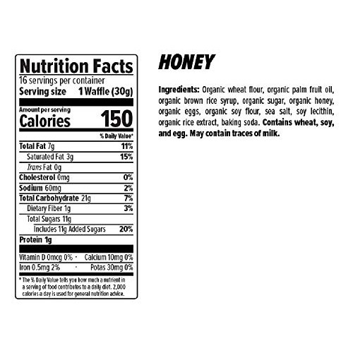 Honey Stinger Organic Waffle, Honey, Sports Nutrition, 1.06 Ounc