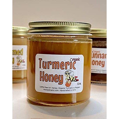 Honeygramz Raw Unfiltered Creamed Honey - Organic Matcha, Turmer