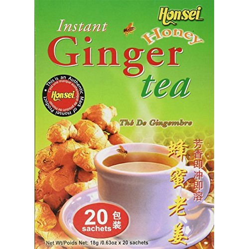 Honsei Instant Ginger Honey Tea, 18 G/0.63 Oz., 20 Sachets