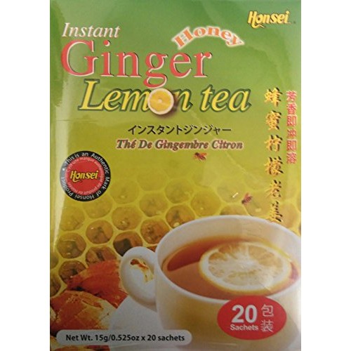 Lemon Honsei Instant Ginger Honey Tea 15 G/0.525Oz -20 Sachets