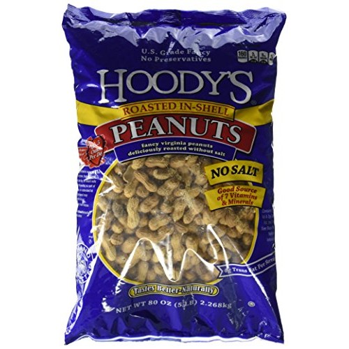 Hoodys In-Shell Classic Roast Peanuts Unsalted 5 Pounds