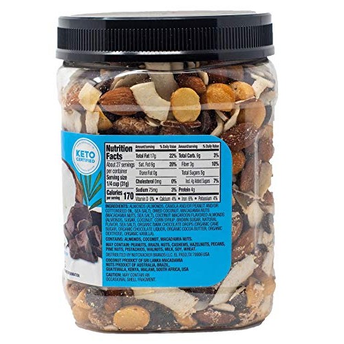 Hoodys Keto Trail Mix- Coconut &Amp; Dark Chocolate- Almonds, Cocon Hoodys Keto Trail Mix- Coconut &Amp; Dark Chocolate- Almonds, Cocon