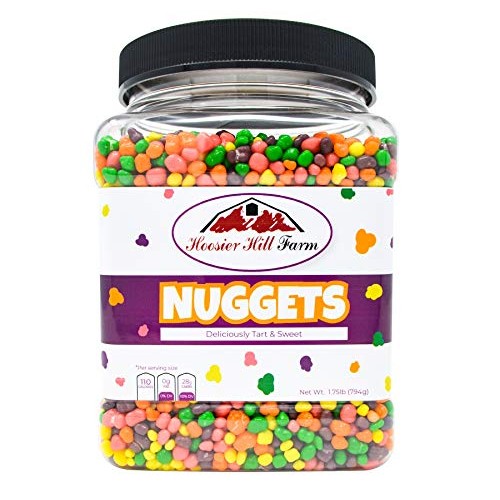 Hoosier Hill Farm Nuggets Candy 1.75Lb Jar, Tart &Amp; Sweet Crunchy