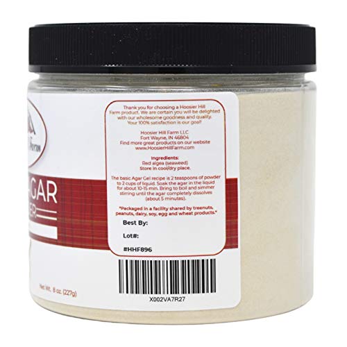 Hoosier Hill Farm Original Agar Agar Powder 8 Oz., Batch Tested